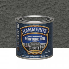 Peinture Fer Hammerite Direct sur Rouille Gris Ardoise martelé - 0,25L