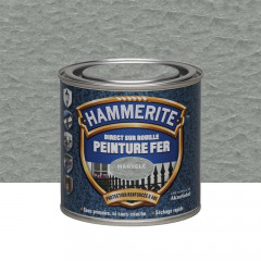 Peinture Fer Hammerite Direct sur Rouille Martelé Gris argent - 0,25L