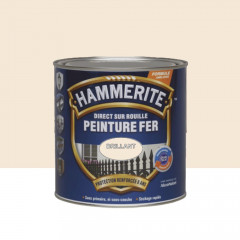 Peinture Fer Hammerite Direct sur Rouille Brillant Blanc Cassé - 0,25L