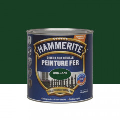 Peinture Fer Hammerite Direct sur Rouille Brillant Vert buisson - 0,25L