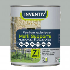 Peinture extérieure Multi-Supports INVENTIV' Satin Gris ciel - pot