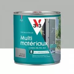 Peinture extérieure V33 Multi-matériaux Métallisé Aluminium - 0,5L
