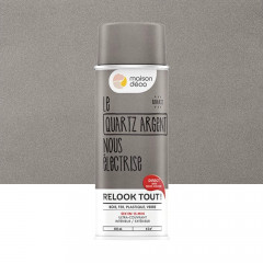 Bombe de peinture MAISON DECO effet quartz argent - 400ml