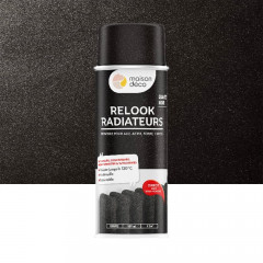 Bombe de peinture MAISON DECO Radiateurs effet quartz Noir quartz - 400ml