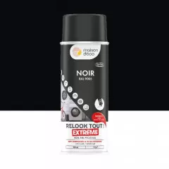 Bombe de peinture MAISON DECO Relook Tout Extrême Noir satin - 400ml