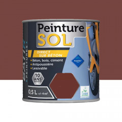 Peinture Sol BÂTIR Rouge Basque - 0,5L