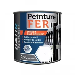 Peinture Fer BÂTIR Blanc - 0,5L