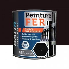 Peinture Fer BÂTIR Noir - 0,5L