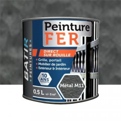 Peinture Fer BÂTIR Martelé Métal M11 - 0,5L