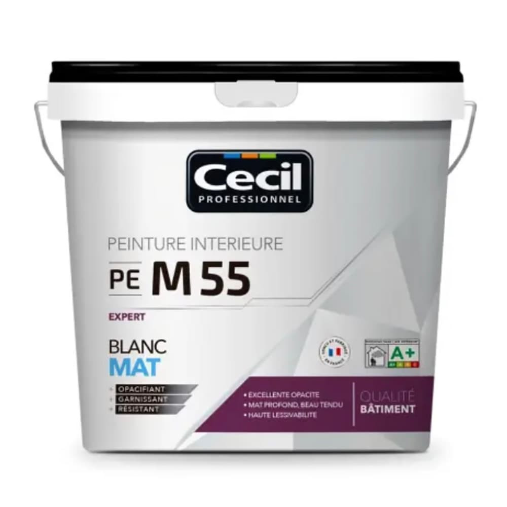 Peinture mat CÉCIL PE M55 Blanc - 10L