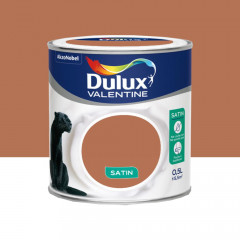 Peinture acrylique satin DULUX VALENTINE Crème de couleur Terre cuite - 0,5L