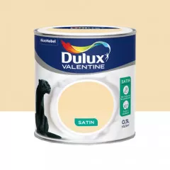 Peinture acrylique satin DULUX VALENTINE Crème de couleur Vanille - 0,5L