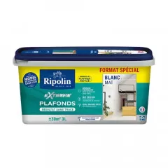 Peinture Plafonds RIPOLIN Extrême Blanc Mat - 3L