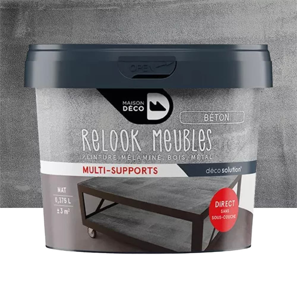 Peinture meubles Relook Meubles Effet Béton - 0,375L Peinture meubles Relook Meubles Effet Béton - 0,375L