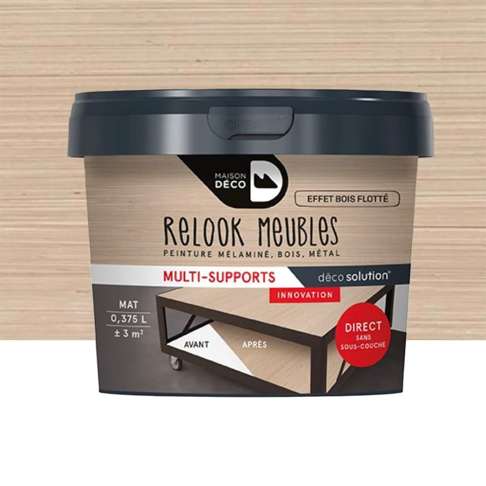 Peinture meubles Relook Meubles Effet Bois flotté - 0,375L Peinture meubles Relook Meubles Effet Bois flotté - 0,375L