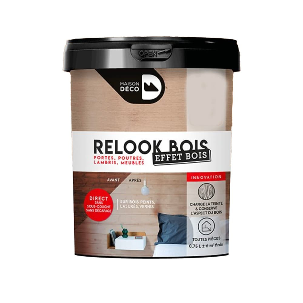 Peinture Maison Déco Relook Bois Effet Bois Saloon - packaging 2 Peinture Maison Déco Relook Bois Effet Bois Saloon - packaging 2