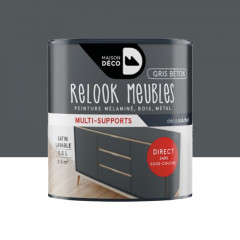Peinture multi-supports Maison Déco Relook Meubles Satin Gris béton - 0,5L