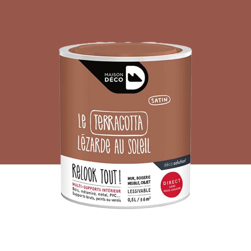 Peinture finition MAISON DECO Relook Tout Terracotta - 0,5L Peinture finition MAISON DECO Relook Tout Terracotta - 0,5L
