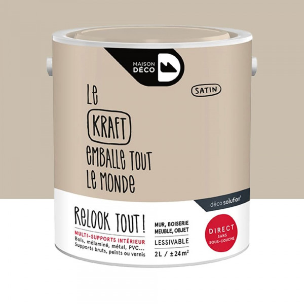 Peinture finition MAISON DECO Relook Tout Kraft - 2L