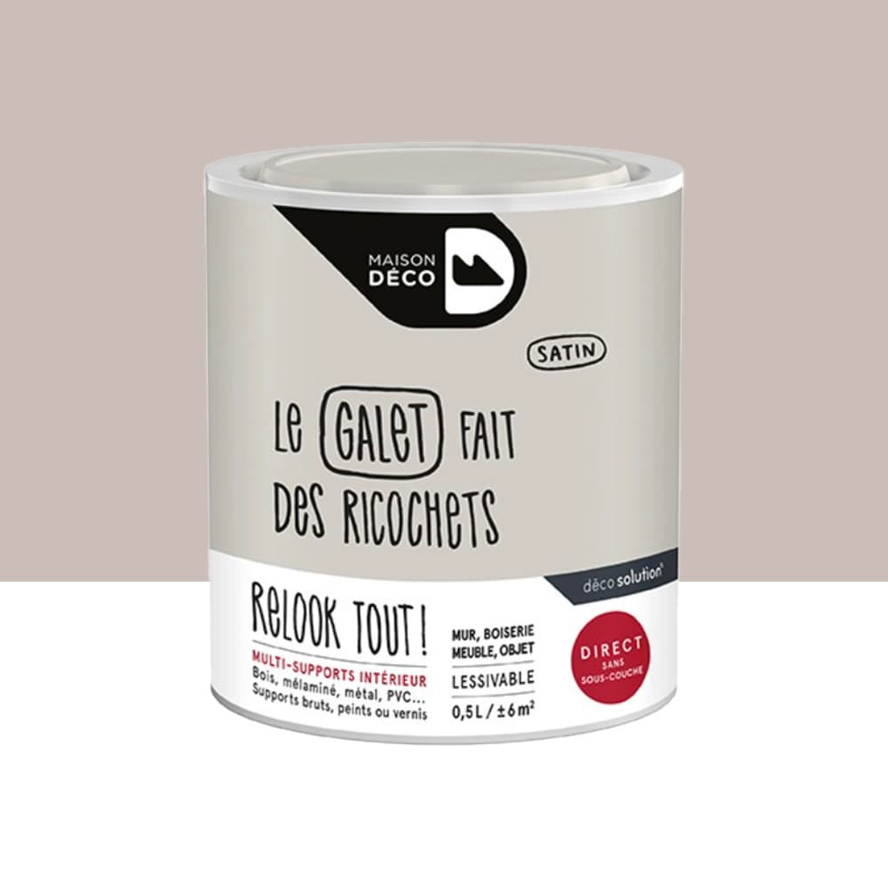 Peinture finition MAISON DECO Relook Tout Galet - 0,5L Peinture finition MAISON DECO Relook Tout Galet - 0,5L