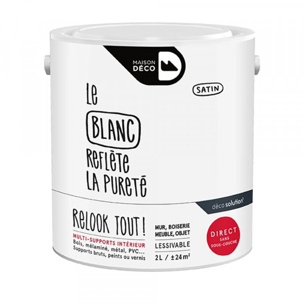 Peinture finition MAISON DECO Relook Tout Blanc - 2L