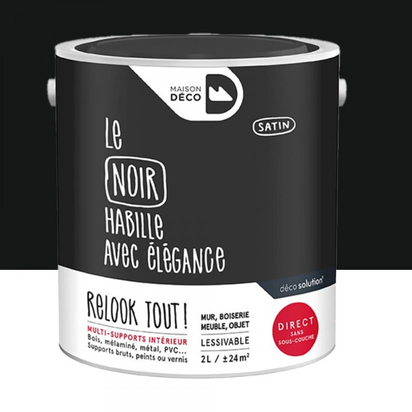 Peinture finition MAISON DECO Relook Tout Noir - 2L