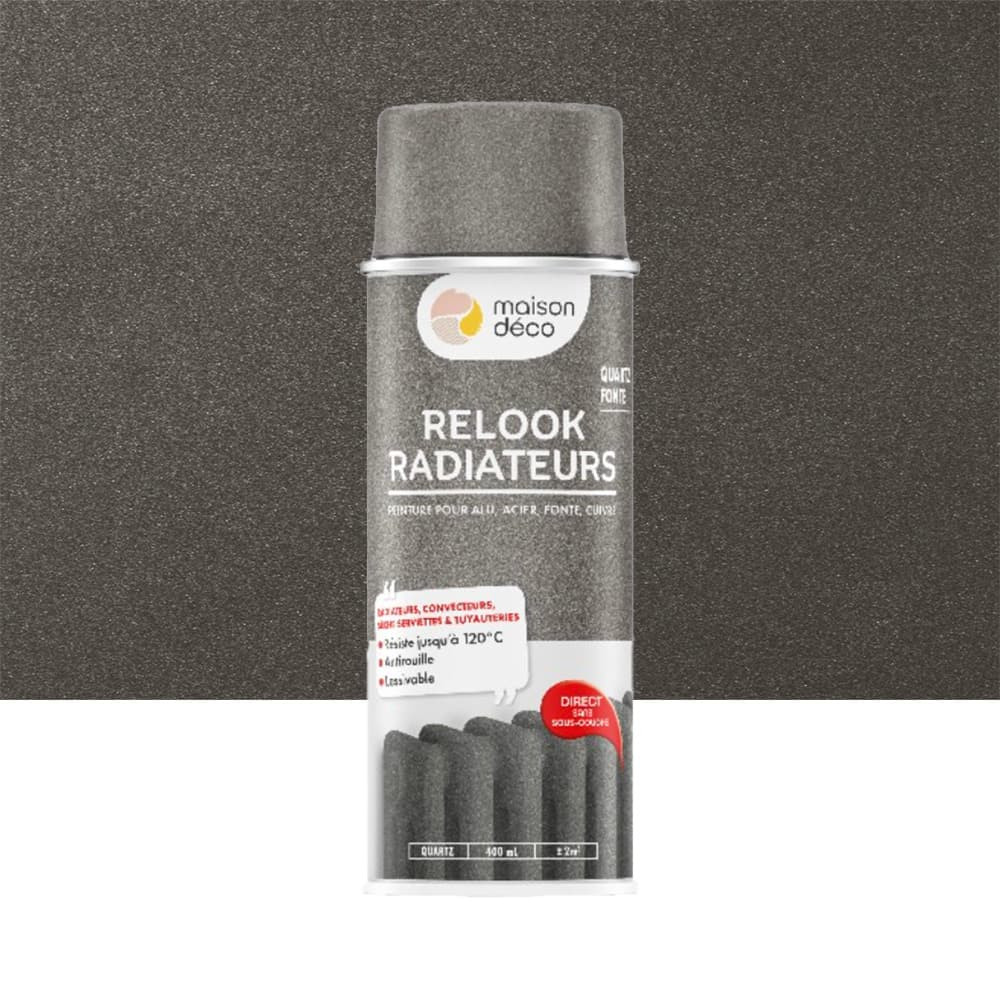 Bombe de peinture MAISON DECO Radiateurs effet quartz Fonte Quartz - 400ml Bombe de peinture MAISON DECO Radiateurs effet quartz Fonte Quartz - 400ml