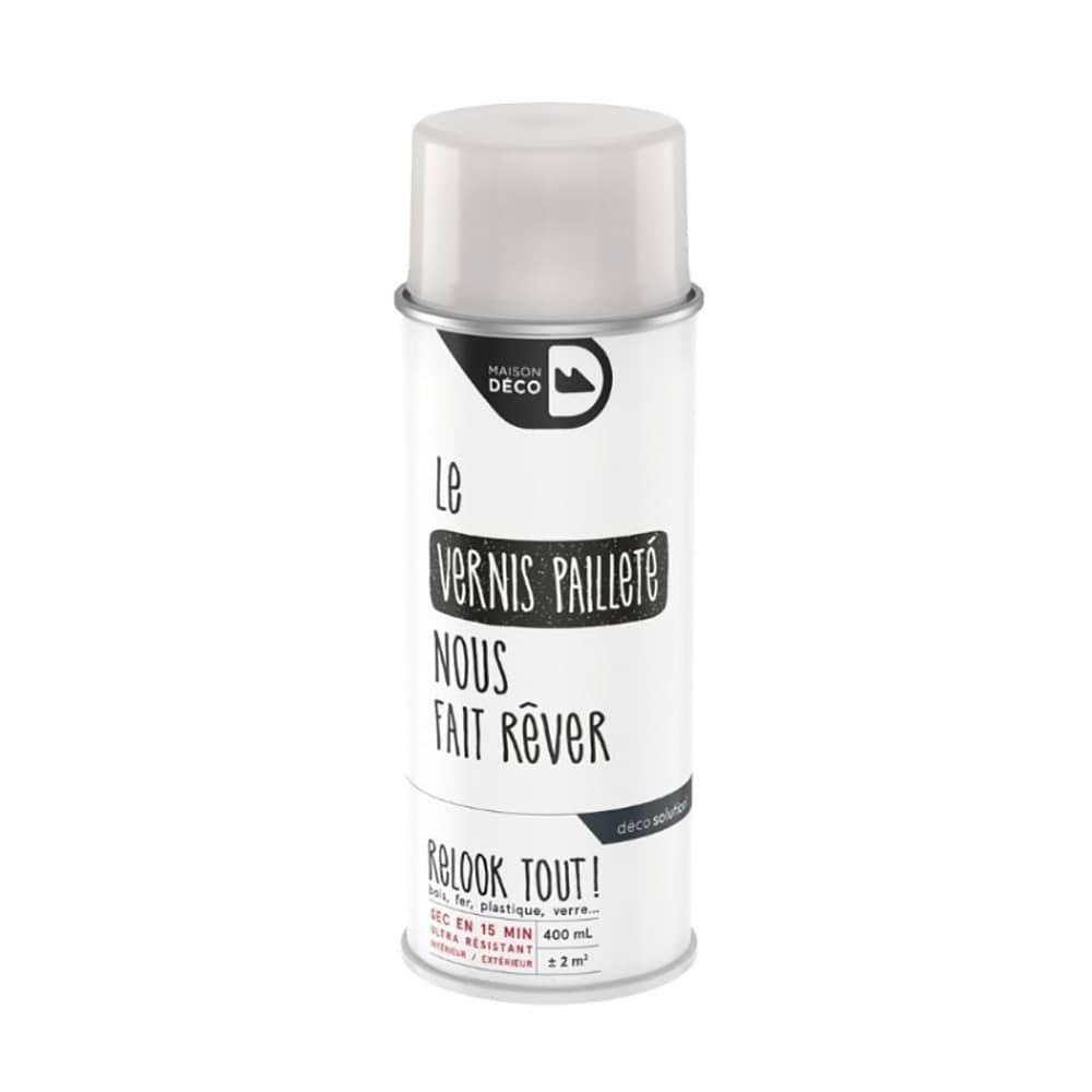Bombe de peinture MAISON DECO Vernis pailleté - 400ml Bombe de peinture MAISON DECO Vernis pailleté - 400ml