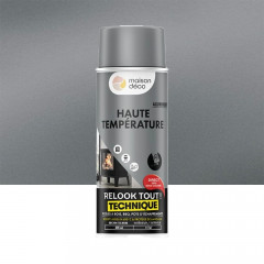 Bombe de peinture MAISON DECO Haute température Aluminium - 400ml