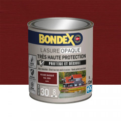 Lasure opaque BONDEX Très Haute Protection 8 ans Rouge Basque (ral 3004) - 1L
