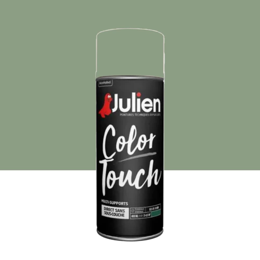 Bombe de peinture JULIEN Color Touch Vert pâle ral 6021 Satin - 400ml Bombe de peinture JULIEN Color Touch Vert pâle ral 6021 Satin - 400ml