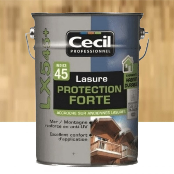 Lasure Protection Forte CECIL LX545+ Chêne clair - 5L