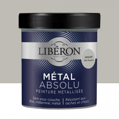 Peinture Libéron Métal Absolu Mat poudré Argent - 0,5L