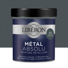 Peinture Libéron Métal Absolu Mat poudré Bleu métal - 0,5L