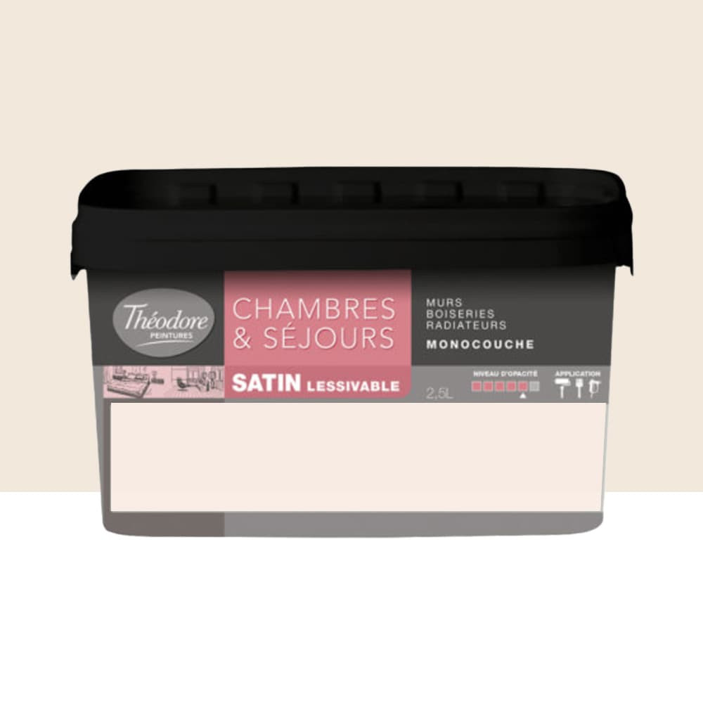 Peinture Chambres & Séjours Théodore Satin lessivable Praline - 2,5L