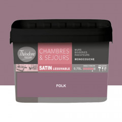 Chambres & Séjours Théodore Satin Monocouche Folk - 0,75L
