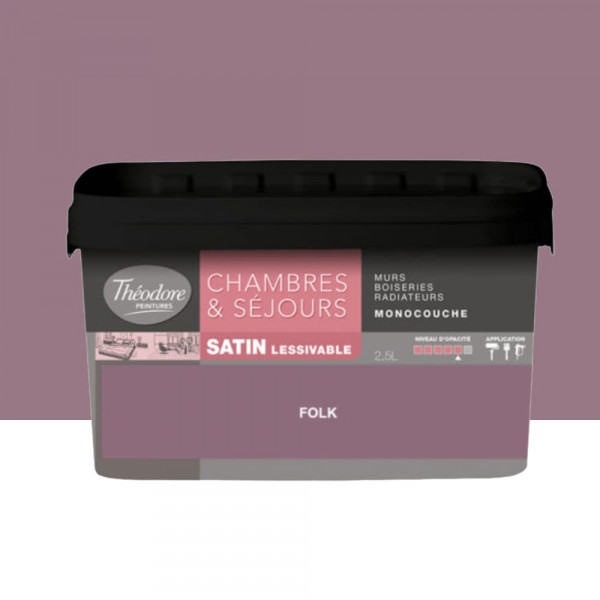 Chambres & Séjours Théodore Satin Monocouche Folk - 2,5L