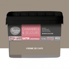 Chambres & Séjours Théodore Satin Monocouche Crème de café - 0,75L