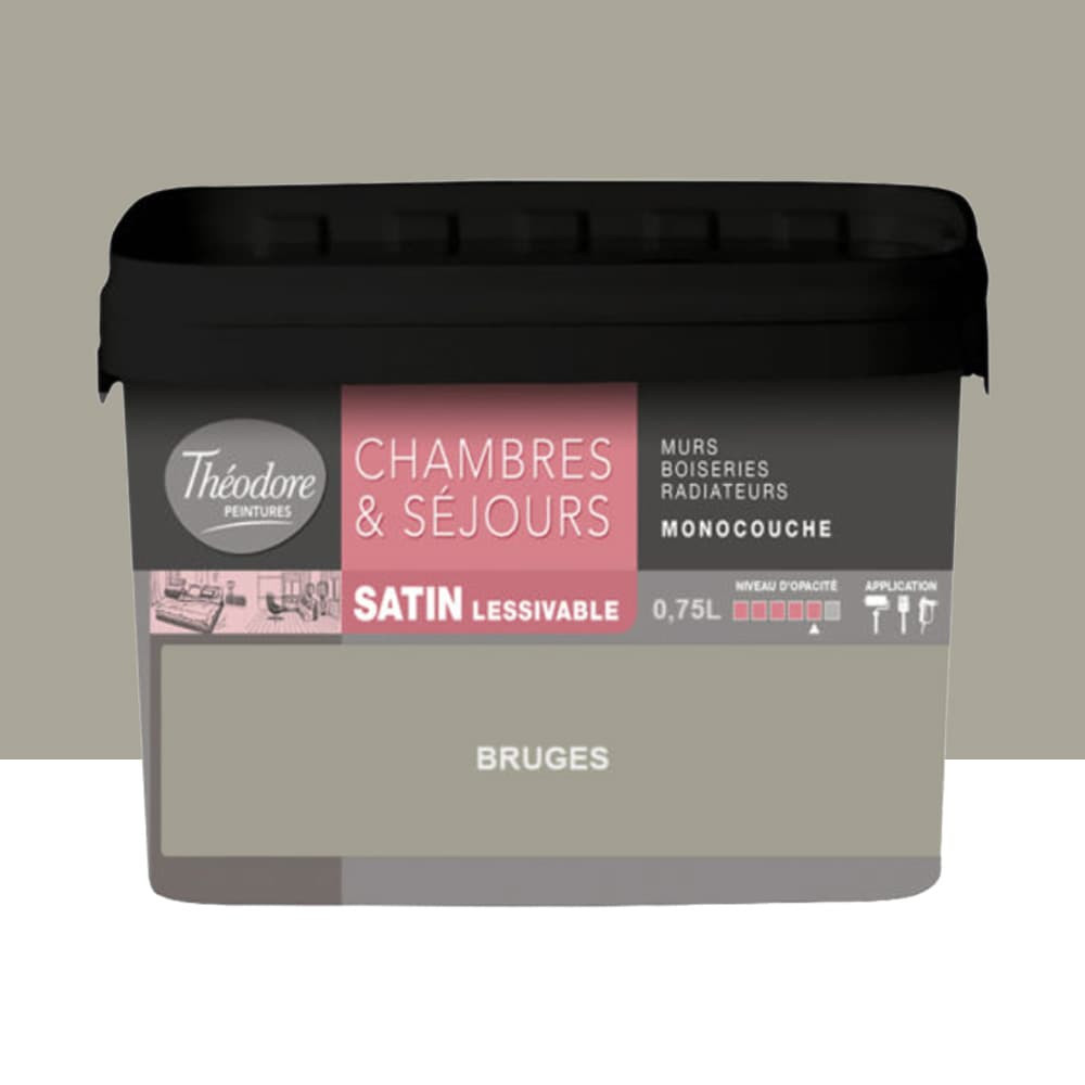 Chambres & Séjours Théodore Satin Monocouche Bruges - 0,75L Chambres & Séjours Théodore Satin Monocouche Bruges - 0,75L