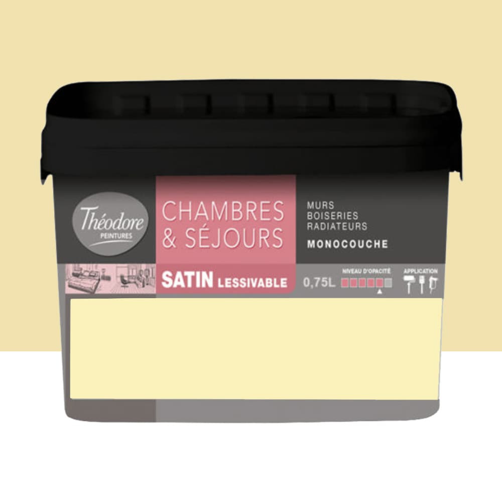 Chambres & Séjours Théodore Satin Monocouche Limoncello - 0,75L Chambres & Séjours Théodore Satin Monocouche Limoncello - 0,75L