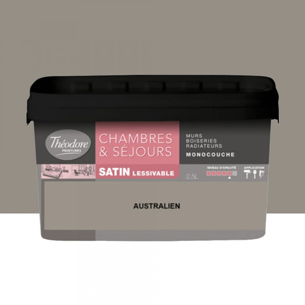 Chambres & Séjours Théodore Satin Monocouche Australien - 2,5L