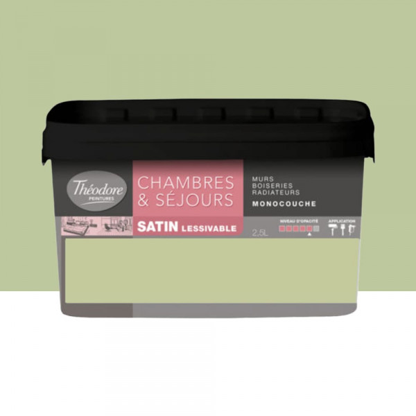 Chambres & Séjours Théodore Satin Monocouche Tilleul - 2,5L