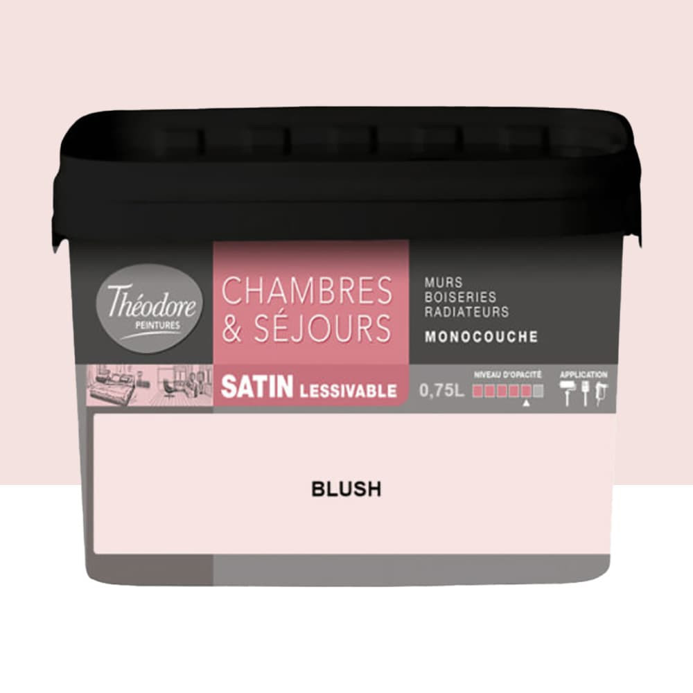 Chambres & Séjours Théodore Satin Monocouche Blush - 0,75L Chambres & Séjours Théodore Satin Monocouche Blush - 0,75L