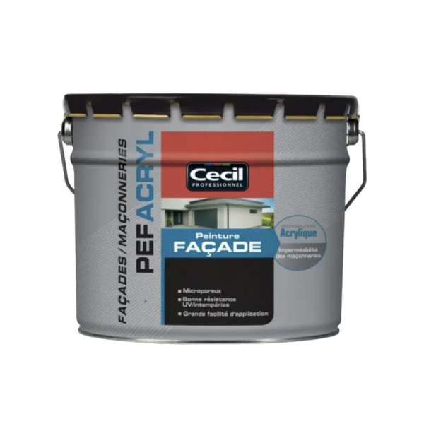 Peinture Façade PEF Acryl CÉCIL Blanc - 10L
