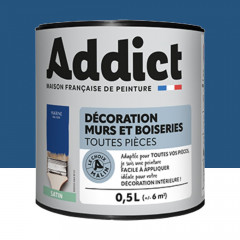 Peinture Décoration Murs et Boiseries addict Satin Marine - 0,5L