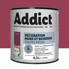 Peinture Décoration Murs et Boiseries addict Satin Pivoine - 0,5L