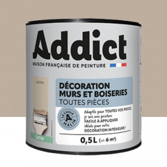 Peinture Décoration Murs et Boiseries addict Satin Castor - 0,5L