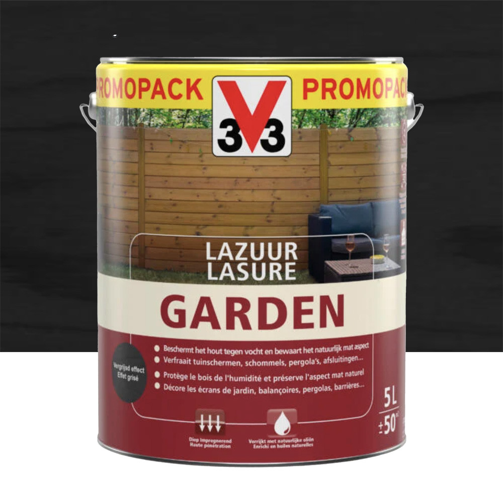 Lasure GARDEN V33 Effet Grisé Mat - 5L