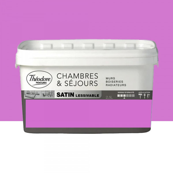 Peinture Chambres & Séjours Théodore Satin lessivable Romantic - 2,5L