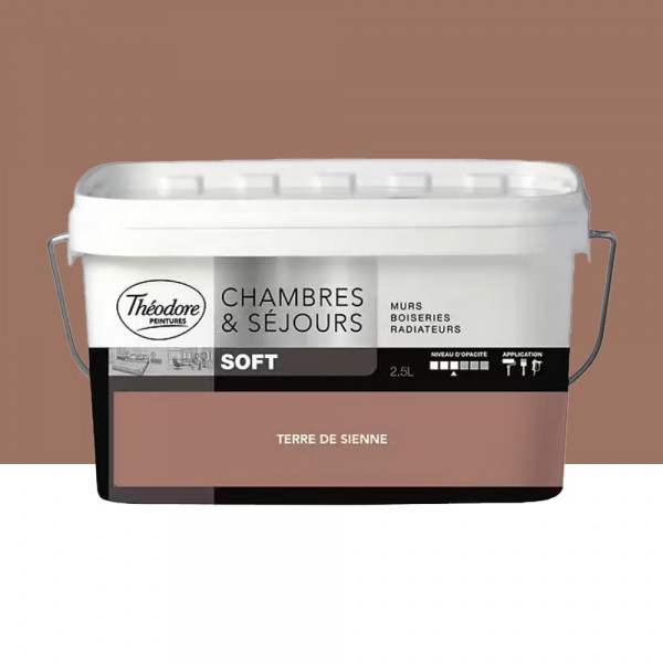Peinture Chambres & Séjours Théodore Soft Terre de Sienne - 2,5L